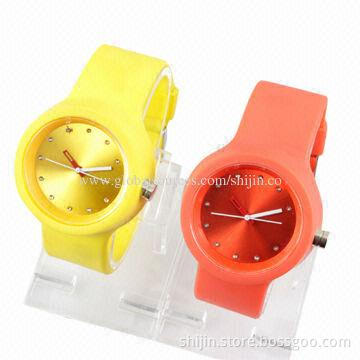 Wholesale silicone watches for children, colorful plastic